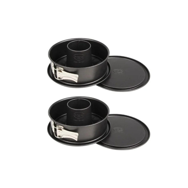 Lot de 2 moules à manqué 18/6 cm en acier Dr oetker Tradition