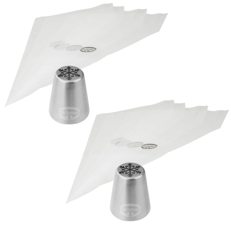 Set de 2 poches à douille en plastique Dr Oetker Baker Edition