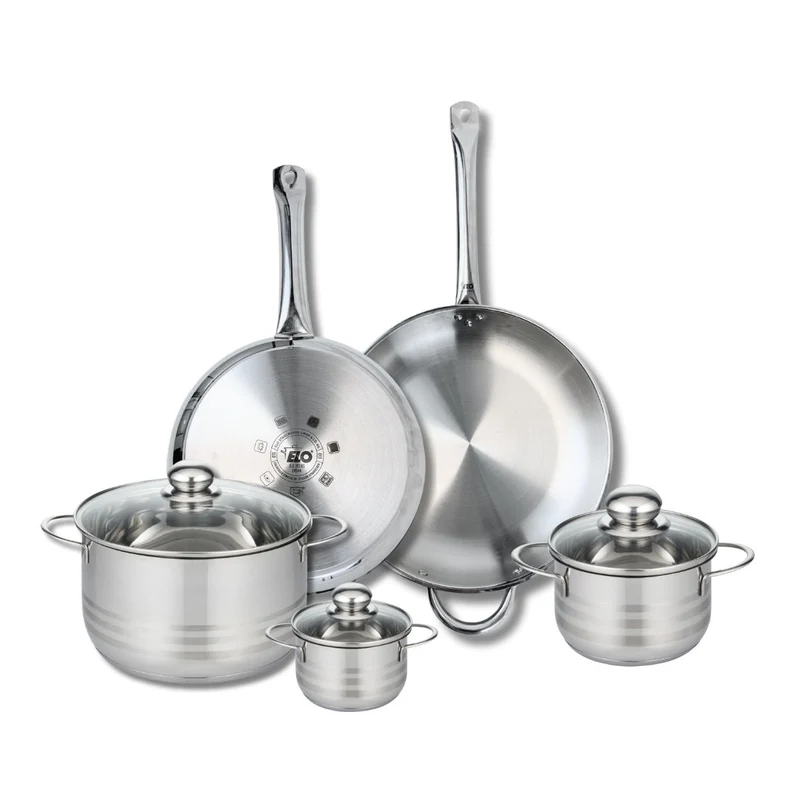 Ensemble de 2 Poêles de cuisson 28 et 32 cm et 3 faitouts 12, 16 et 24 cm Elo Profi Brillant