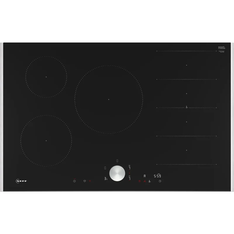 N 90, Table à induction, 80 cm, Noir, avec cadre NEFF T68TTV4L0