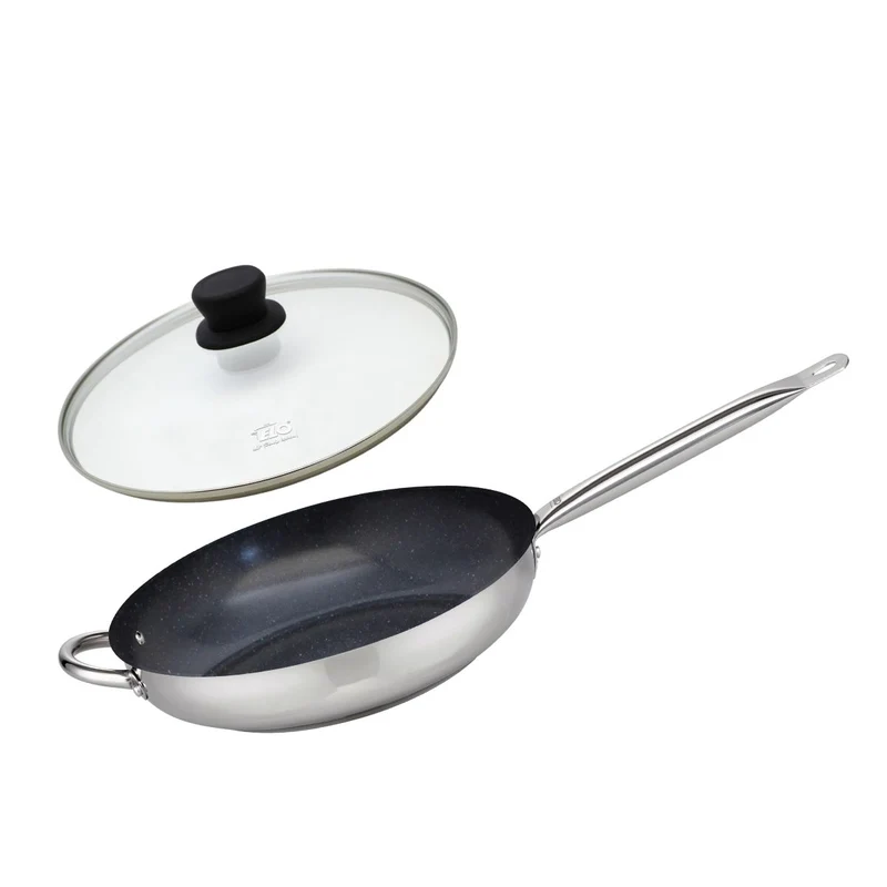 Set Poêle 32 cm céramique sans PFAS et couvercle Profi Therm Platinum Elo