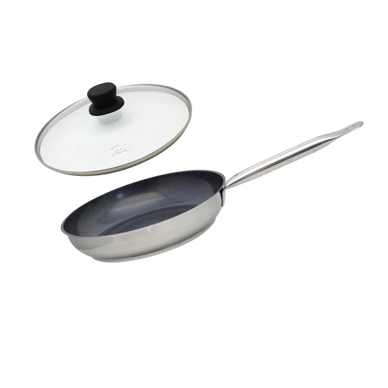 Set Poêle 28 cm céramique sans PFAS et couvercle Profi Therm Platinum Elo