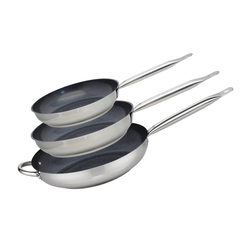 Set de 3 Poêles 24, 28 et 32 cm céramique sans PFAS Profi Therm Platinum Elo