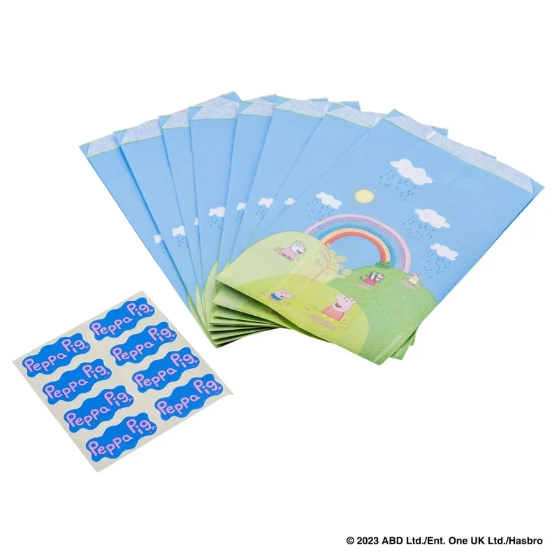 Lot de 8 sachets biscuits avec autocollants Dr. Oetker Peppa Pig