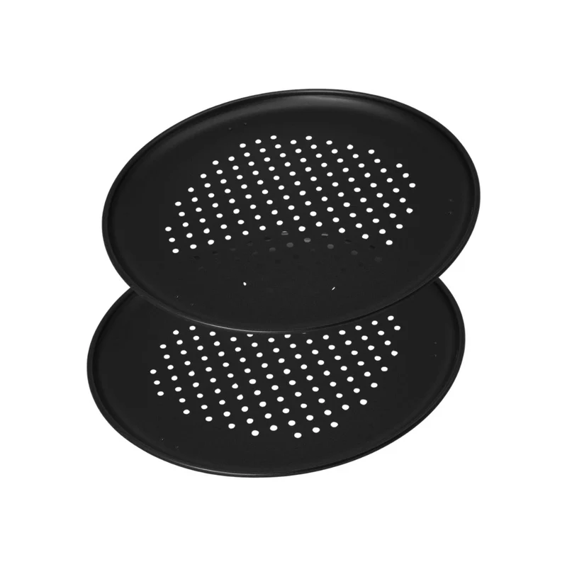 Lot de 2 plaques à pizza à fond perforé 32 cm Zenker Spécial Countries