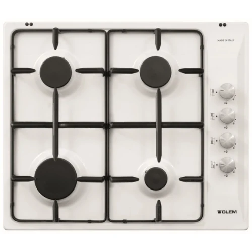Table gaz émaillée GLEM GTL64WH