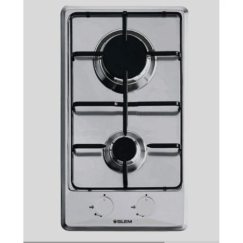 Domino émaillé et inox (monté gaz butane) GLEM GT32GIX