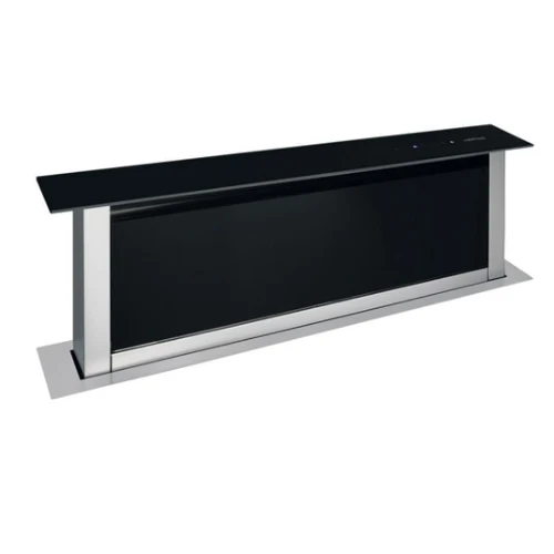 Hotte Plan De Travail Télescopique 90 Cm en Verre noir/Inox Airlux AHV980BK