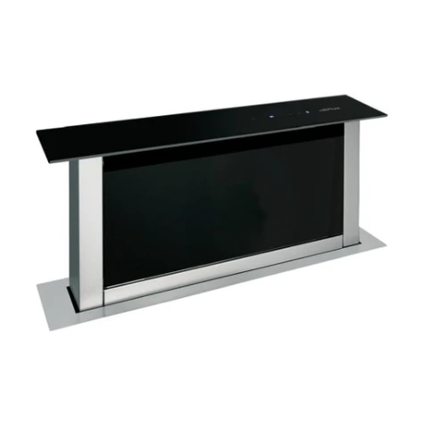 Hotte Plan De Travail Télescopique en Verre noir/Inox Airlux AHV680BK