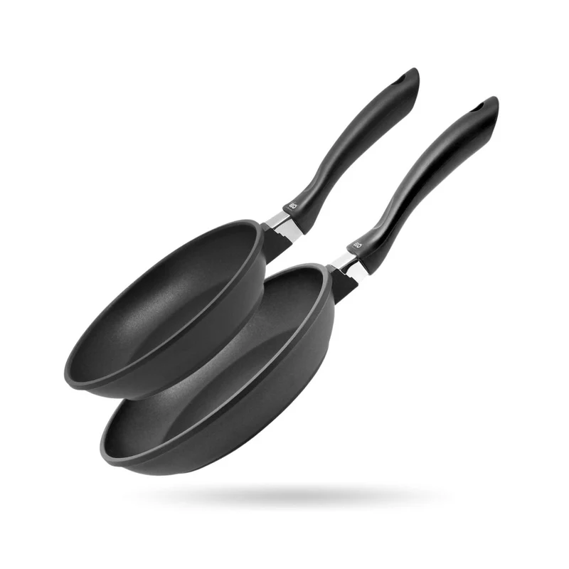 Lot de 2 poêles 28 cm et 32 cm sans PFAS Elo Alucast