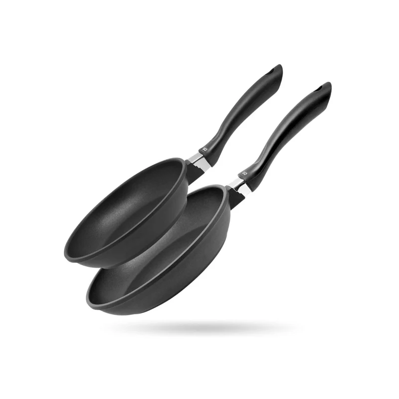 Lot de 2 poêles 24 cm et 28 cm sans PFAS Elo Alucast