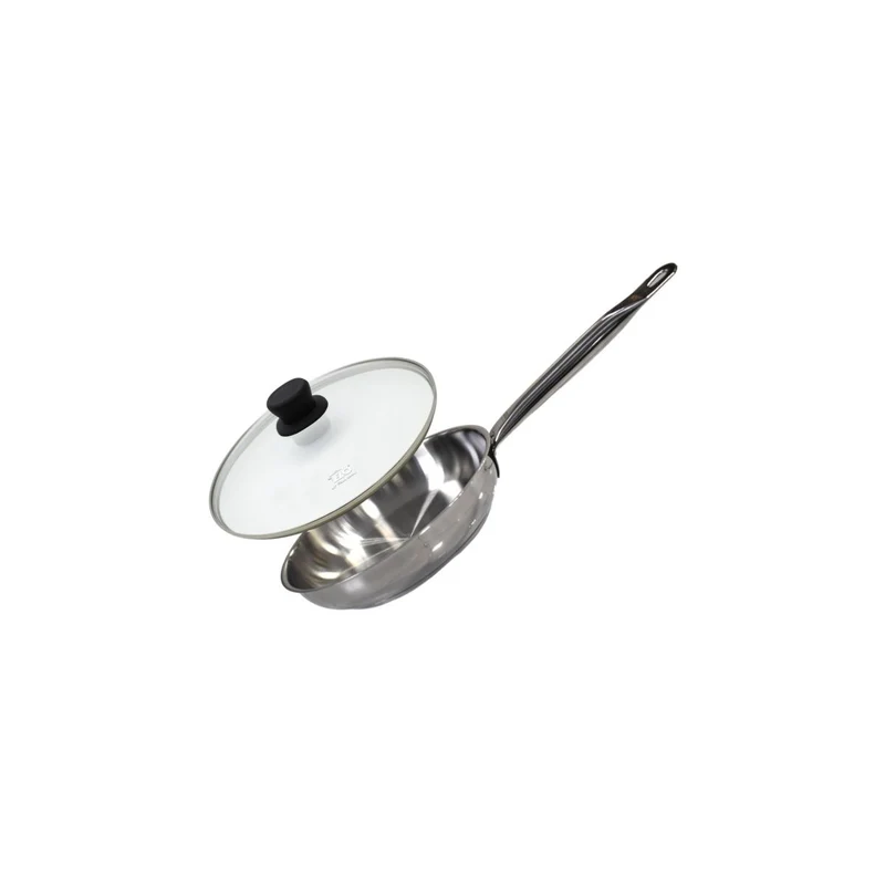 Poêle à frire 28 cm en inox 18/10 et couvercle Elo Profi Therm