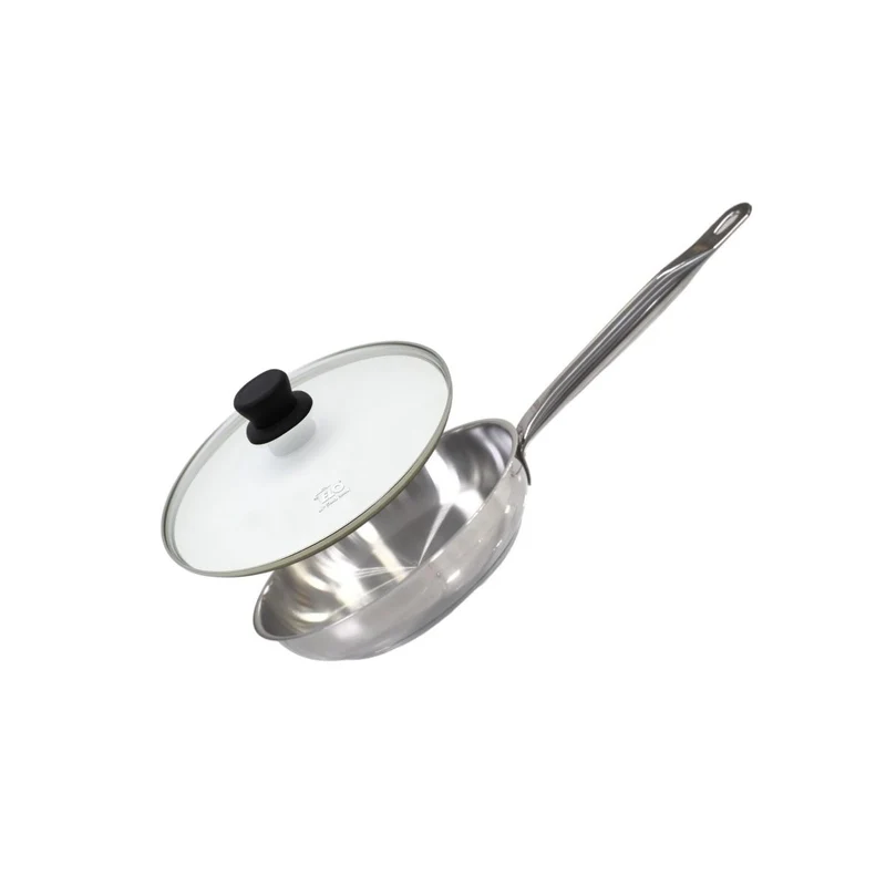 Poêle en inox et couvercle en verre de 24 cm Elo Profi Therm