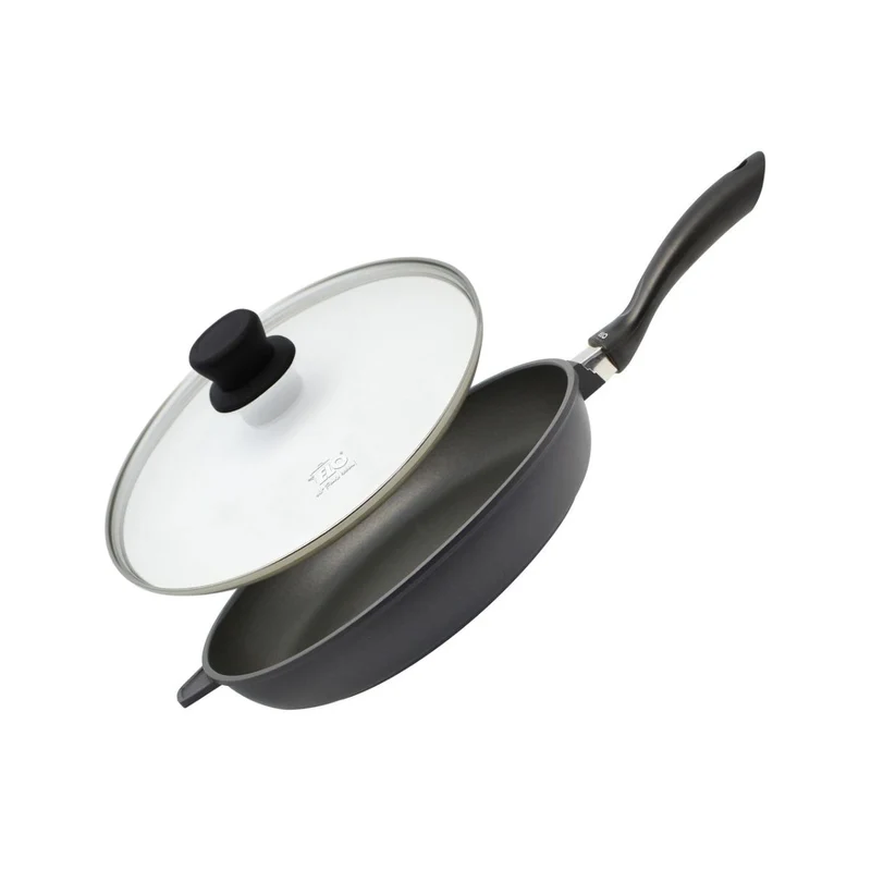 Poêle à frire 32 cm avec couvercle en verre sans PFAS Elo Alucast