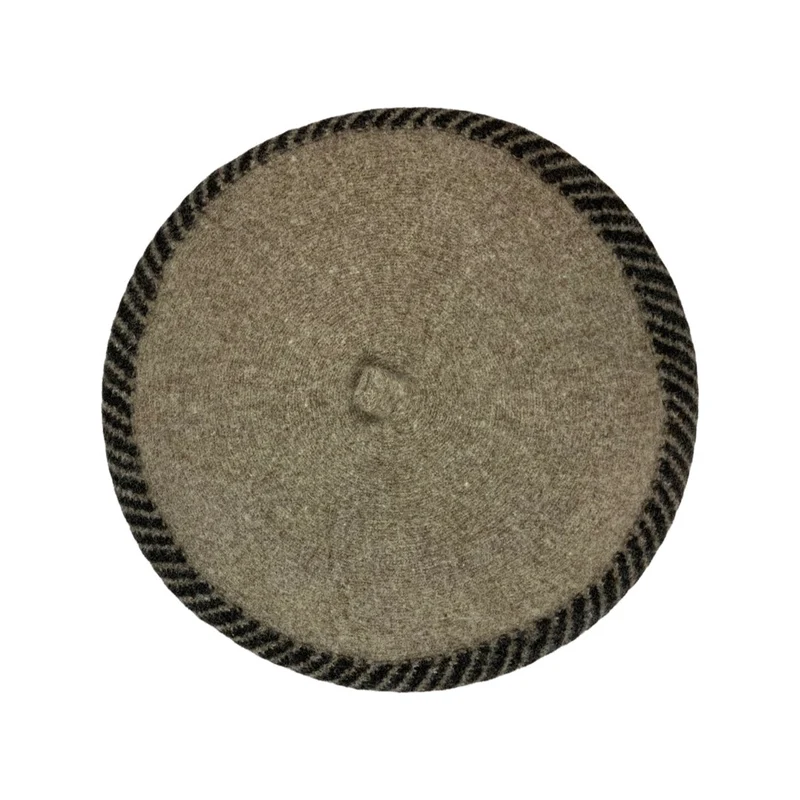 Vintage Two-Tone Brown Beret
