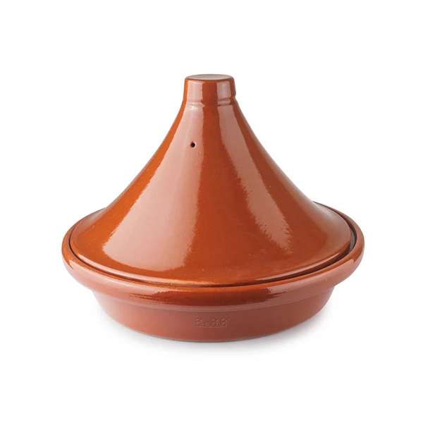 Tajine argile émaillée 32 cm marron Ibili