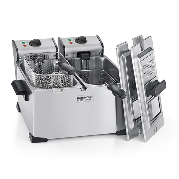 Friteuse inox double cuve 7 L 4000 W KCPFR70X Kitchen Chef Professional