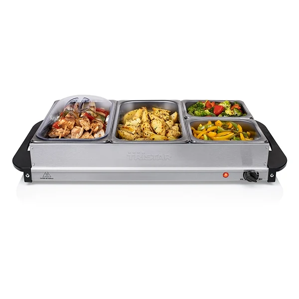 Chauffe plat 4 compartiments 6,8 L - 300 W Tristar
