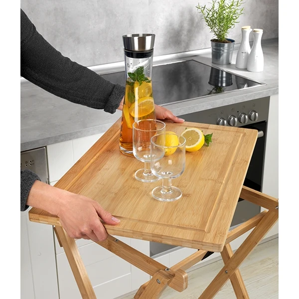 Table pliante avec plateau amovible Lugo en bambou Wenko by Maximex