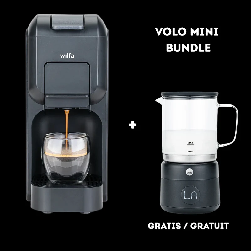 Wilfa Bundle Kaffeekapselmaschine Volo Multi Mini & Milchaufschäumer Silky