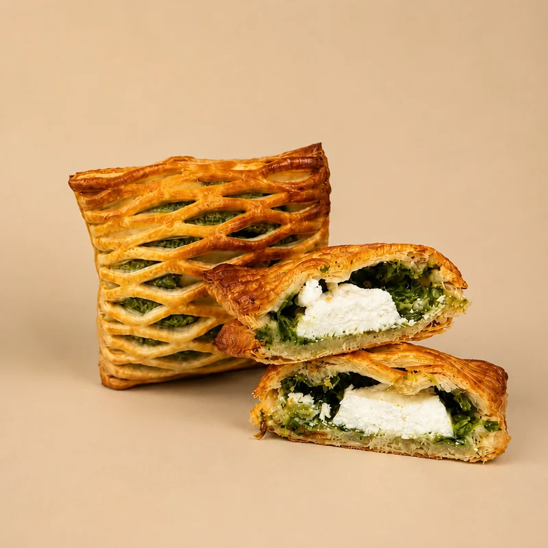 Feuilletés aux épinards et au fromage de chèvre (paquet de 2)