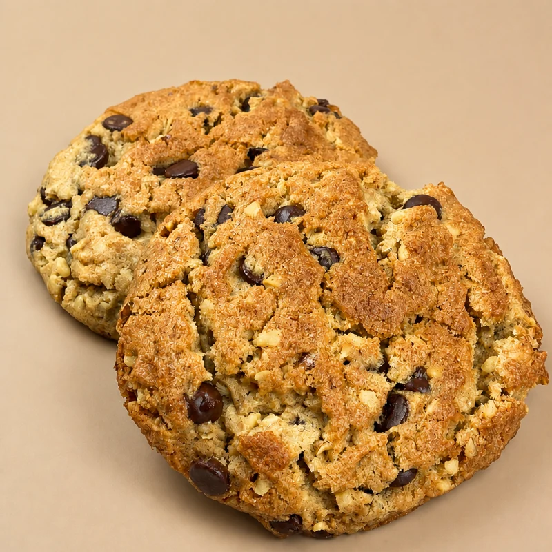 Biscuits végétaliens géants aux noix et au chocolat (paquet de 2)