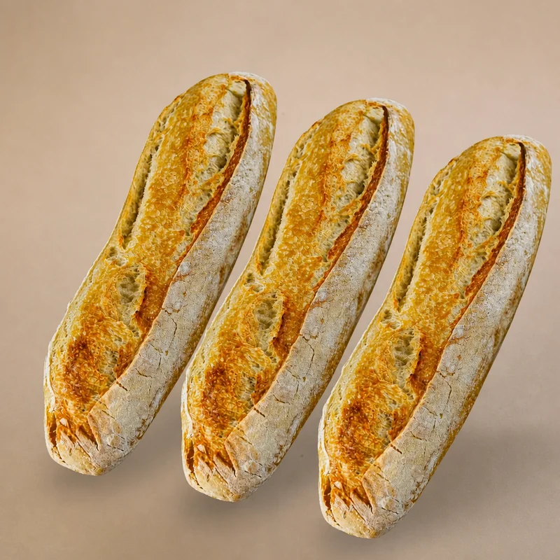 Baguettes traditionnelles au levain (paquet de 3)
