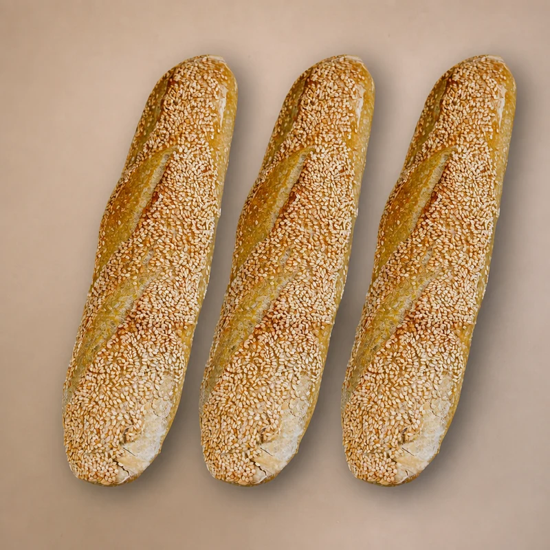 Baguettes au levain et au sésame (paquet de 3)