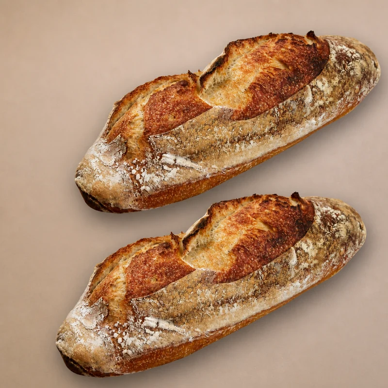 Pains au levain à la farine blanche (paquet de 2)