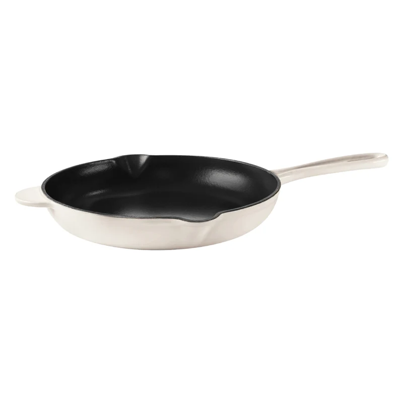 Poêle en fonte émaillée blanche 26 cm