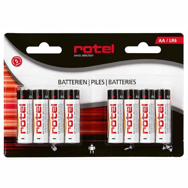 48 Stück ROTEL Alkaline Batterien AA LR6