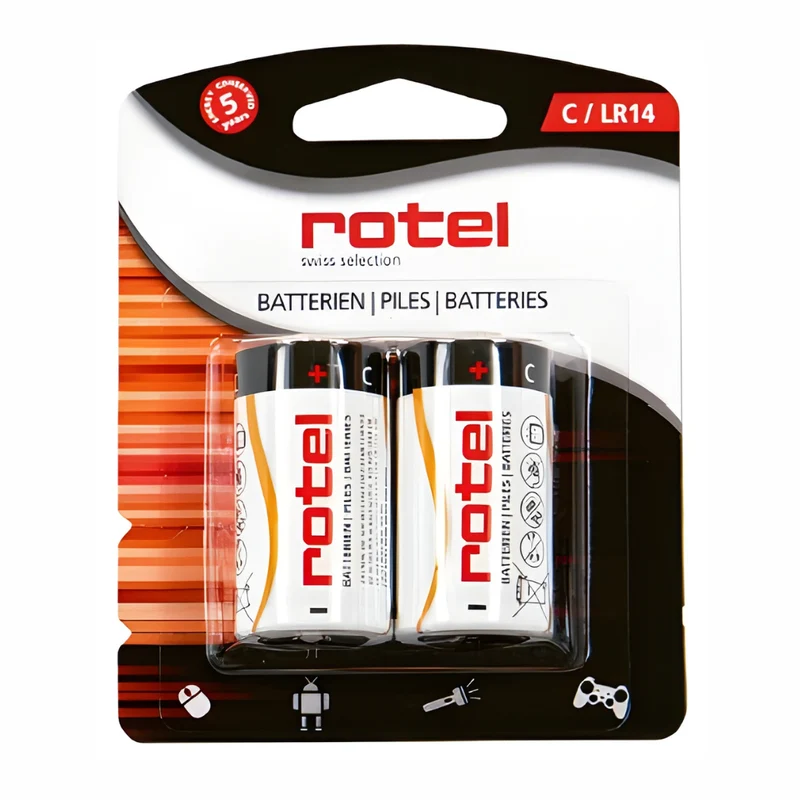 24 Stück ROTEL Alkaline Batterien C / LR14