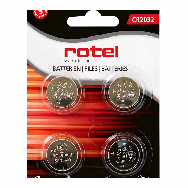 48 Stück ROTEL Lithium Knopfzellen CR2032