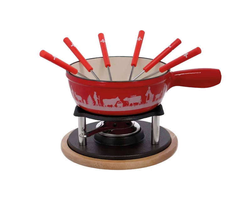 Käsefondue-Set mit 6 Fonduegabeln von rotel