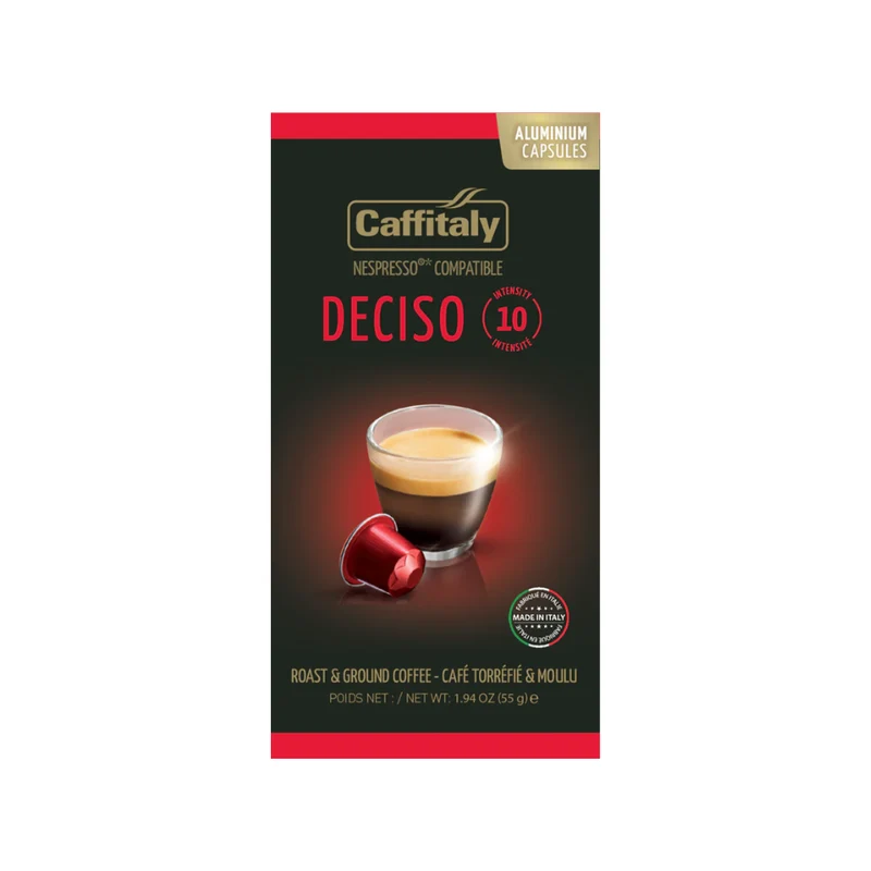 Capsules Caffitaly Deciso compatibles avec Nespresso