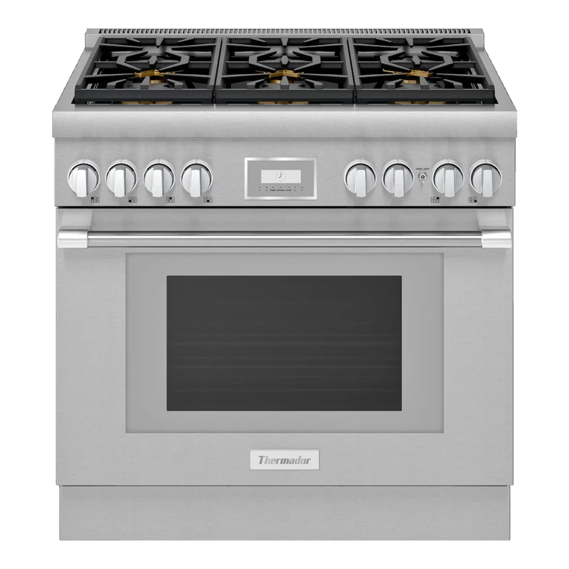 Cuisinière au gaz 36 po, 5,1 pi³ Inox avec Brûleurs Star™, QuickClean™ et Wi-Fi - Pro Harmony®
