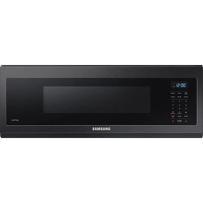 Samsung Four à micro-ondes à hotte intégrée de 30 po., 1.1 pi.cu. avec connectivité Wi-Fi ME11A7510DG/AC