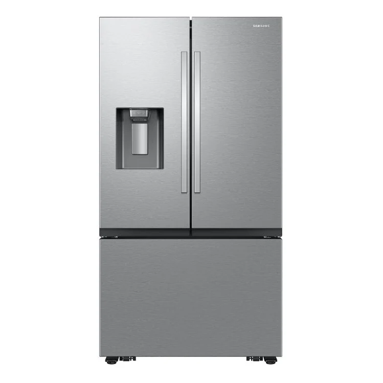 Réfrigérateur à portes françaises, profondeur comptoir 36 po, 27 pi³ Inox avec Distributeur d'eau/glaçons externe et Wi-Fi - Série Bespoke