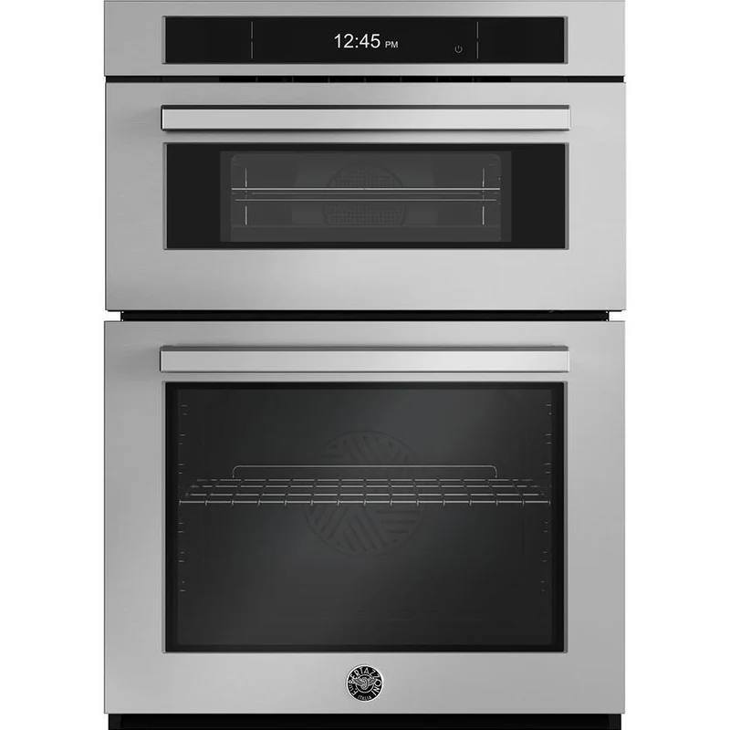 Bertazzoni Four mural encastré combinaison avec micro-ondes rapide de 30 pouces, 6,4 pi. cu. FPRO30COVTX