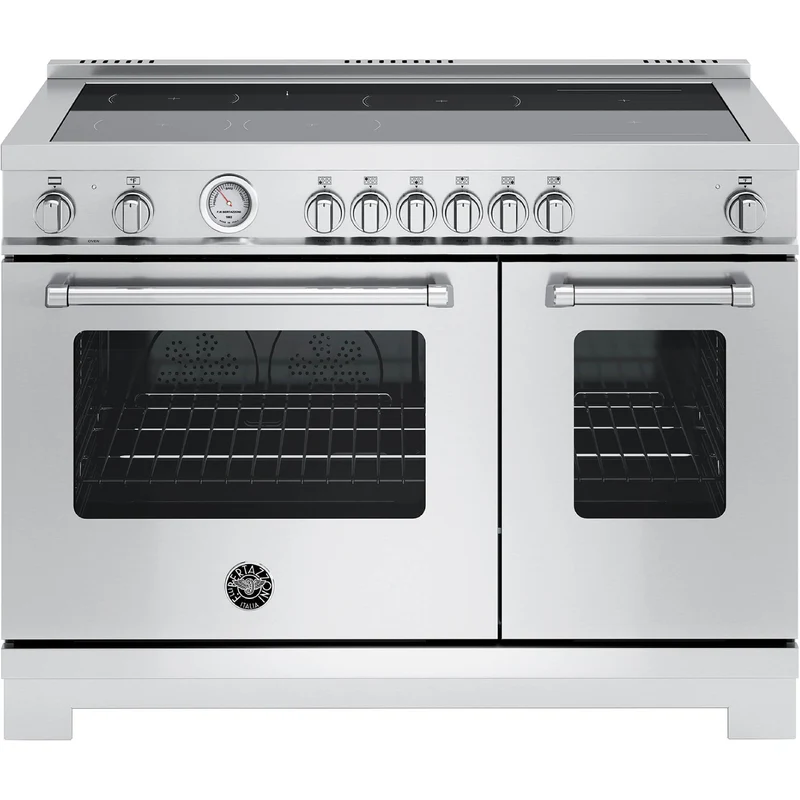 Bertazzoni Cusinière autoportante à induction de 48 pouces avec 6 éléments MAS486INMXV