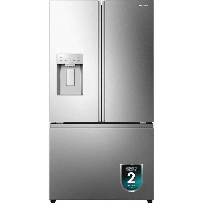 Hisense Réfrigérateur à portes françaises de 36 po et 30 pi³ avec distributeur d’eau et de glace HRF300P7DSE