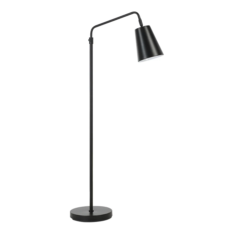 Lampe sur pied en fer noir mat 56,75 po - Notingham