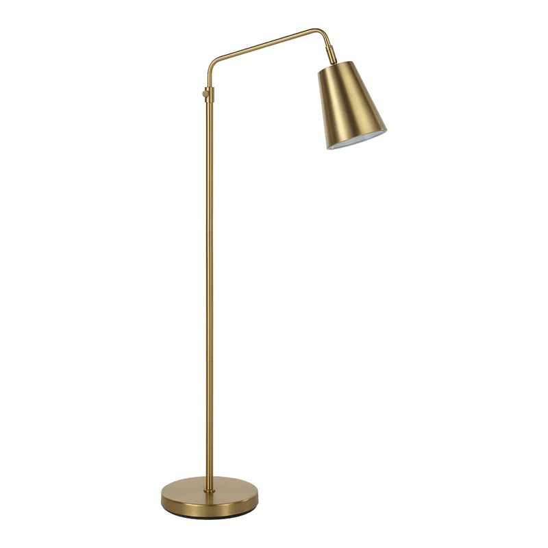 Lampe sur pied en fer laiton brossé 56,75 po - Vidura