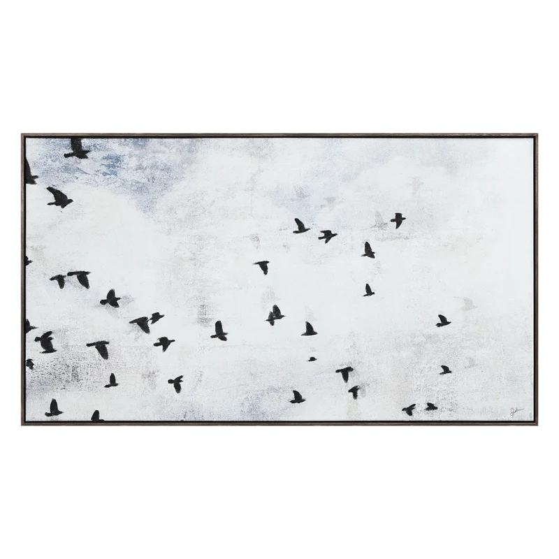 Toile 55 x 30 po avec un cadre gris - Paz