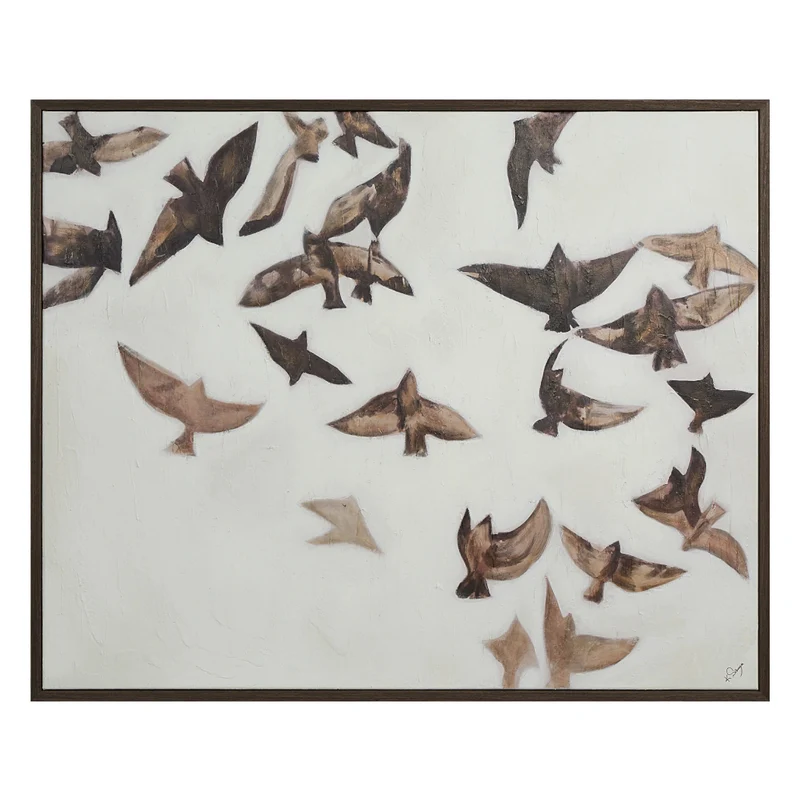 Toile 50 x 40 po avec un cadre brun foncé - Busan