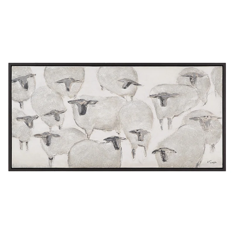 Toile 60 x 30 po avec un cadre gris foncé - Shah