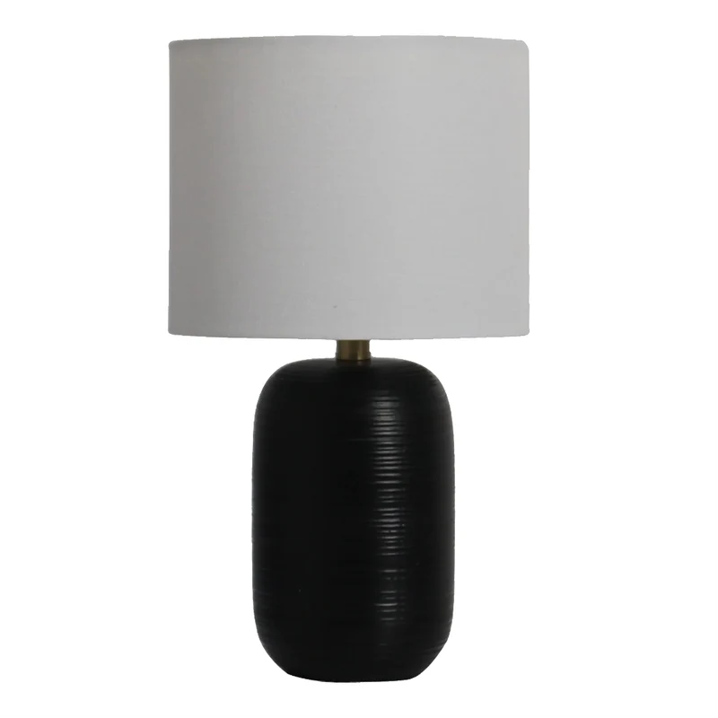 Lampe de table en céramique noire 13 po - LL2465