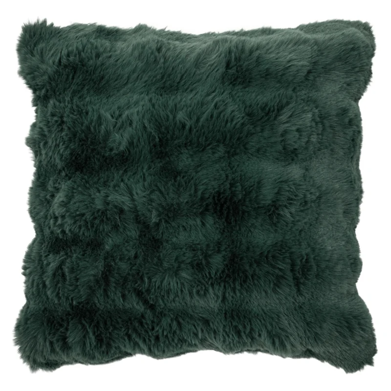 Coussin 18 x 18 po en fausse fourrure - Nuage