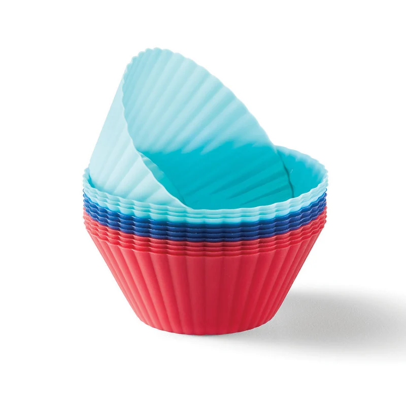 Ensemble de 12 moules à muffins en silicone