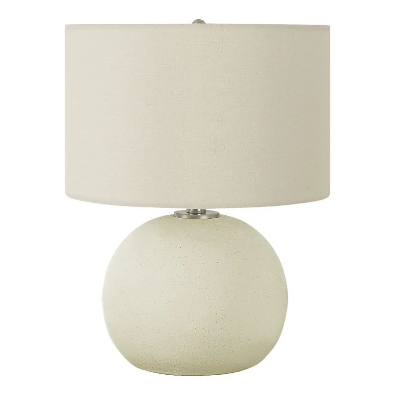 Lampe de table en céramique crème texturée 18 po - I 9630